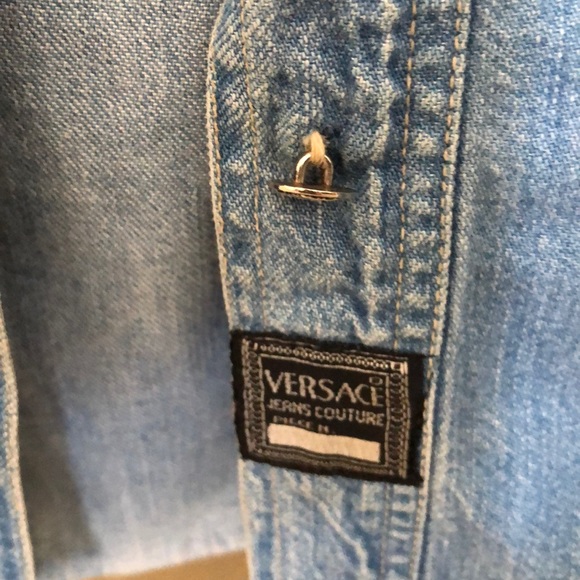 Versace Jeans Couture Blu Denim Shirt - Picture 3 of 5